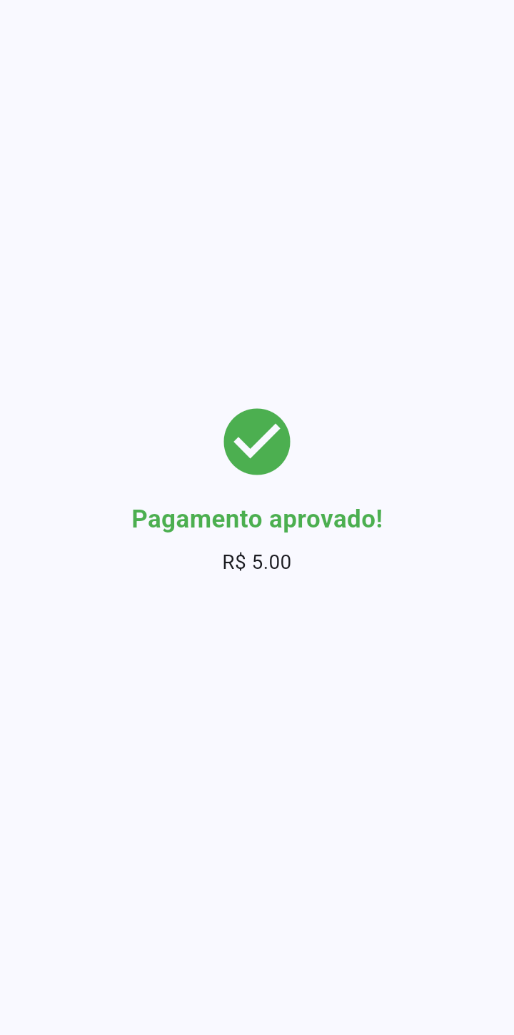 Pagamento aprovado